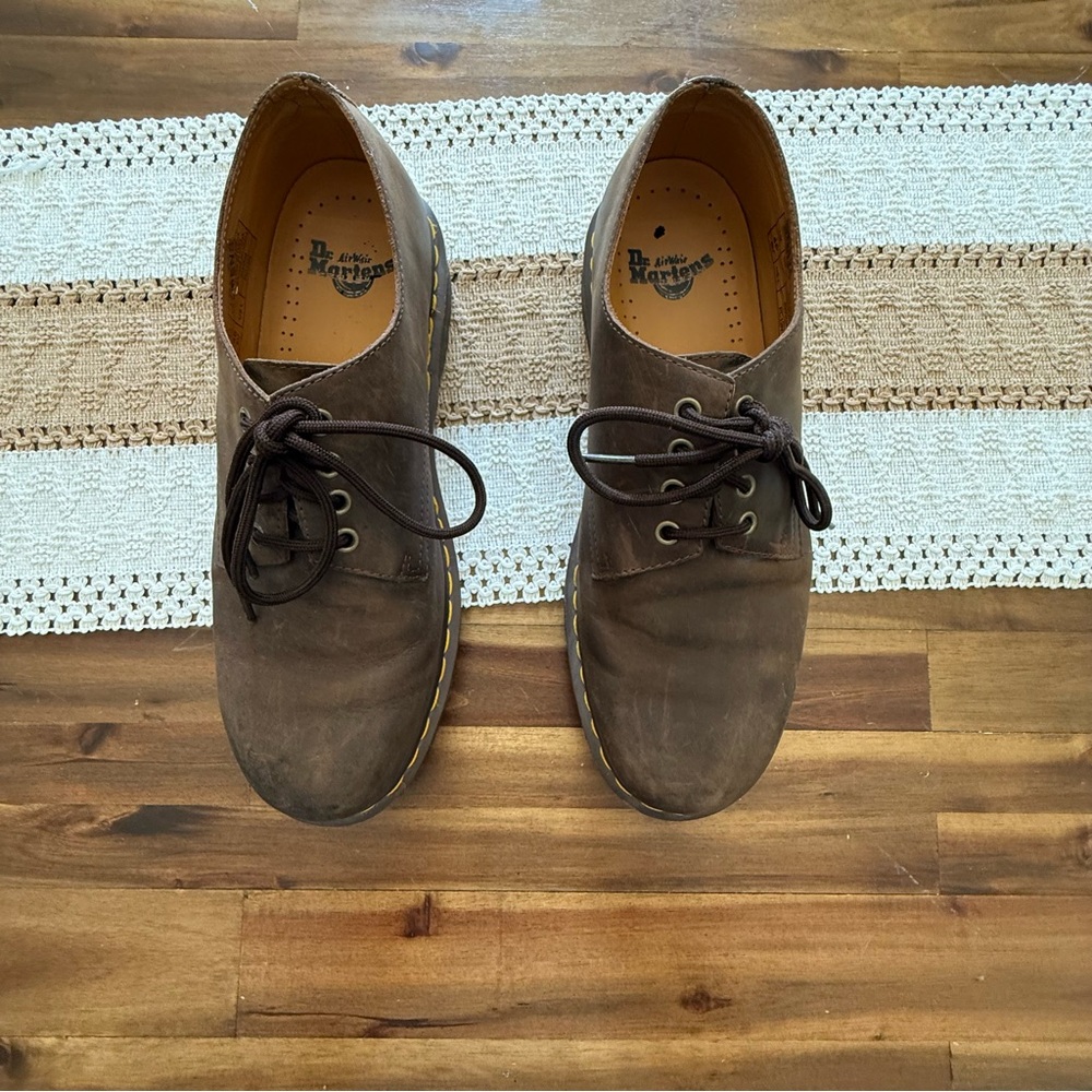 Dr. Martens | Brown Leather 3-Eye Derby Shoes